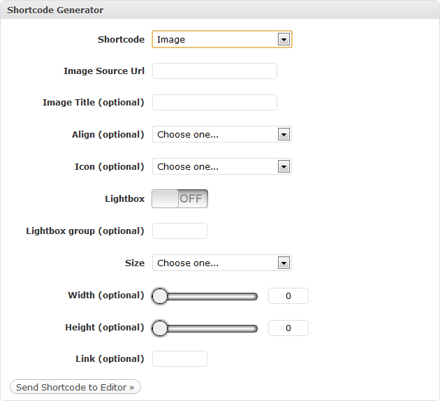 Shortcode Generator