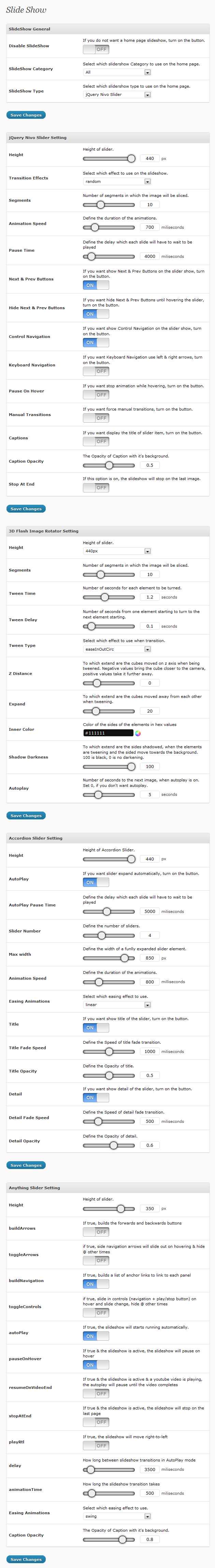 Slide Show Options